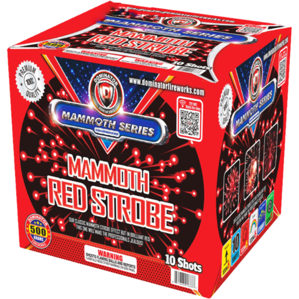 Mammoth Red Strobe - Captain Boom Fireworks