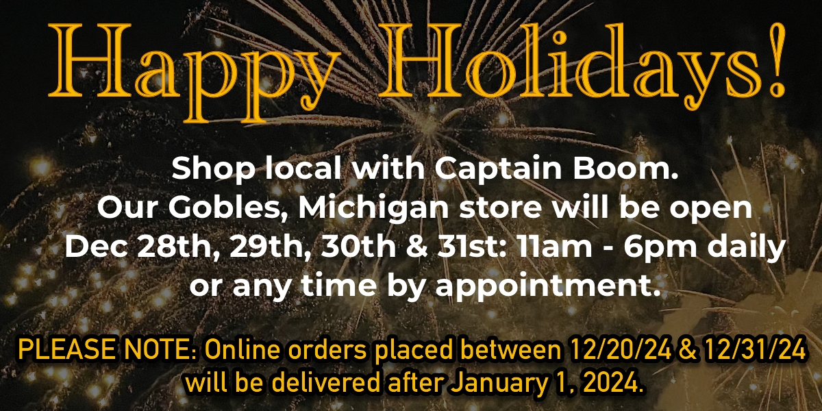 You can still order fireworks online at Captain Boom